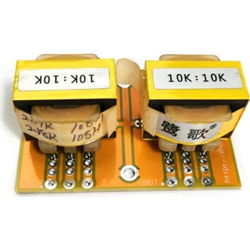 10K: 10K 20Hz ~ 180KHz -0.8DB Z11 silicon steel sheet audio isolation transformer, balanced and unbalanced conversion