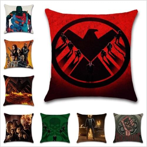 Agents TV show printed Cushion Cover decorative Home Throw sofa chair car seat friend kids bedroom gift pillowcase