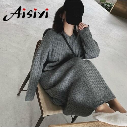 Модные трикотажные платья AisiyiFushi China At AliExpress