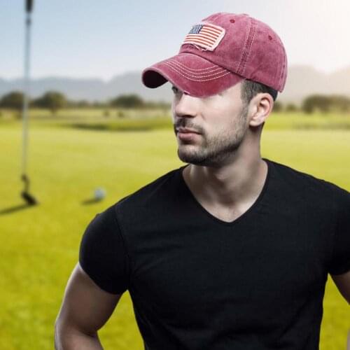 Ponytail Baseball Cap Independence Day Flag Embroidered Twill National Flag Embroidery Wide Brim Hat Light Breathable Cotton