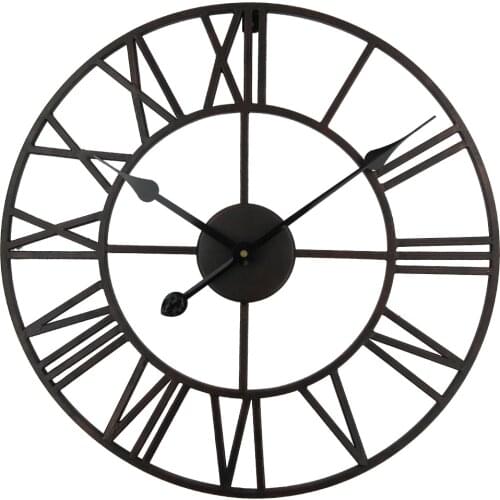 Vintage 80cm 50cm Large Wall Clock Wrought Metal Industrial Iron Clock Watch Saat Classic Digital Clocks Relogio de Parede Klok