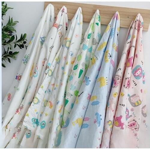Baby Blanket Cotton Cloth Cartoon Comfort Bean Washable Stroller Little Quilt New Born Swaddle Children Bath Towel Sheets AB49