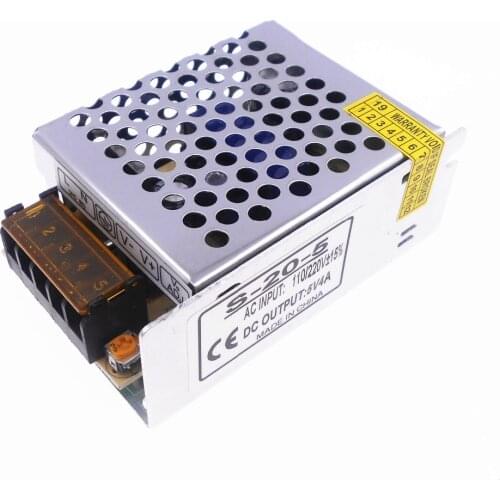 DuoWeiSi 3D Printer Parts 5V 4A 20W power supply DC output LED constant voltage foot power high quality switching power supply