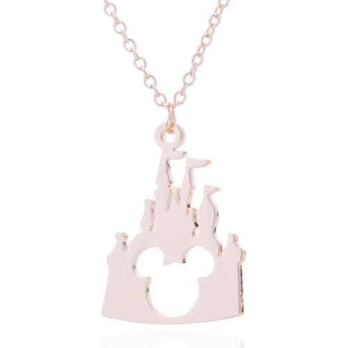 European and American stainless steel mouse necklace hollow mouse necklace female foreign trade jewelry