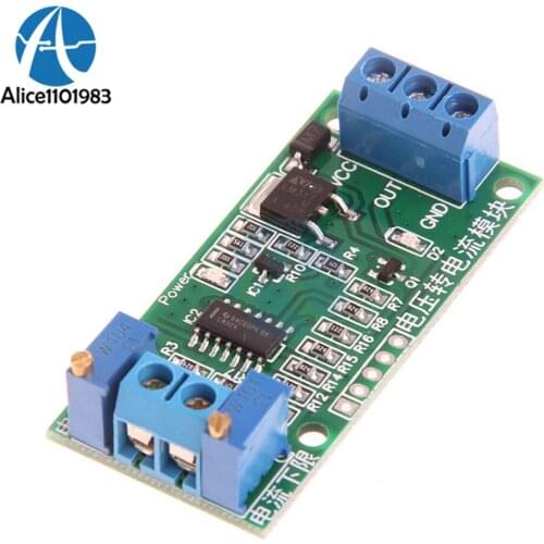 Linear Conversion Voltage to Current Transmitter Signal Module 0-5V to 4-20mA Power DC 12V~24V Potentiometer Adjustment DIY KIT