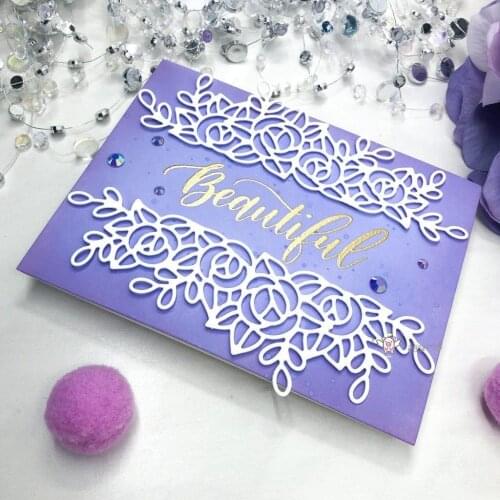 Mmao Crafts Metal Steel Cutting Dies New Flower edge side strip Stencil For DIY Scrapbooking Paper/photo Cards Embossing Dies