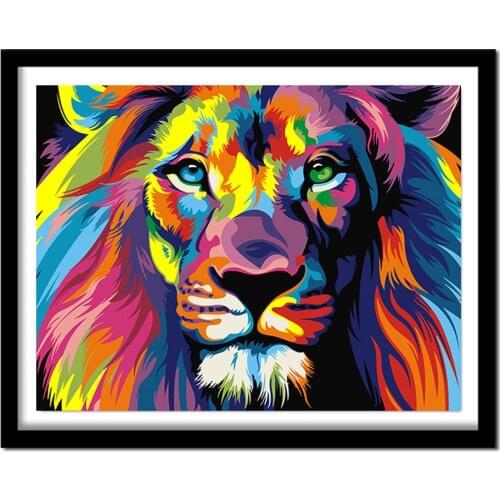 Nabi 100% Diamant painting Diamond Embroidery Animal Series Home Decoration Resin Diamond Painting Lion Full Kits Needlework
