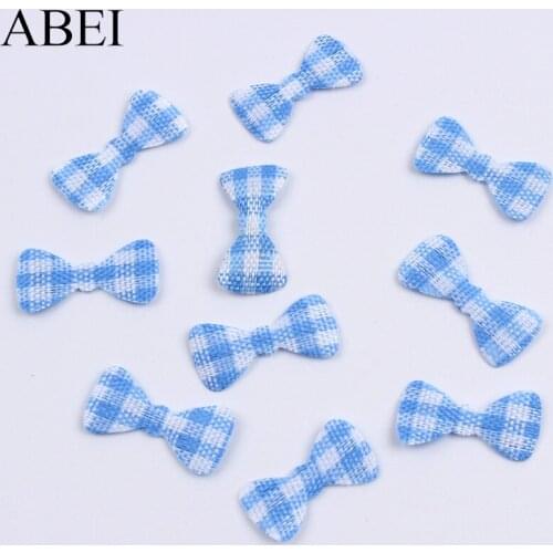 Wholesale various blue fabric bow accessory baby favor baby shower decoration kids clothing shoes toys material 300pcs/lot