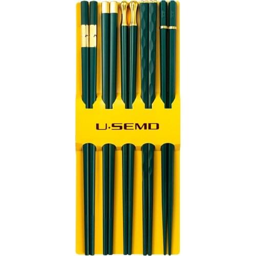 Five Pairs 24cm Chopsticks Non-slip Chinese Chopsticks Reusable Sushi Sticks Handmade Gift Packs High-quality Food Sticks