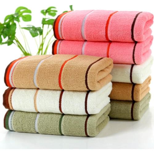 Striped Soft Quality Beauty Face Towel 100% Cotton For Adults Kids Shower Yoge Hand Bath Swimming Home Spa Serviette Asciugamano