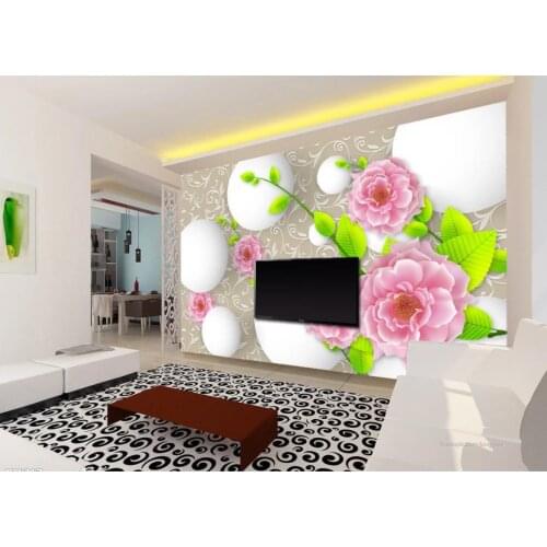Custom 3d murals wallpaper Cherry blossom ball 3d background living room 3d wallpaper Background wall