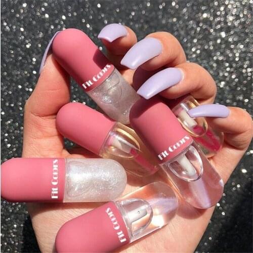Crystal Jelly Lip Gloss Capsule Clear Moisturize Lip Oil Lipgloss Lasting Lip Plumper Oil Beauty Make Up Liquid Lipstick