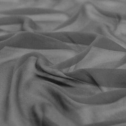 100% pure silk georgette 8mm 114cm 45"width ghost grey color mulberry silk fabric for dress, shirt NO.66
