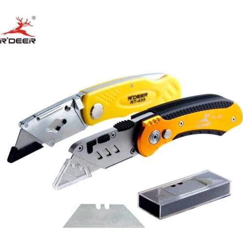 RDEER Folding Knife Portable Aluminium Handle Cutter Knife With Blade Outdoor Hand Tools Set