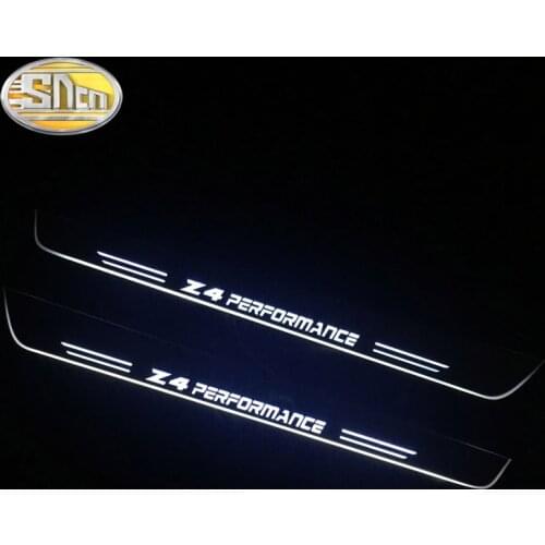 SNCN 2PCS Car LED Door Sill For BMW Z4 E85 E86 E89 2002 - 2018 Ultra-thin Acrylic Dynamic LED Welcome Light Scuff Plate Pedal
