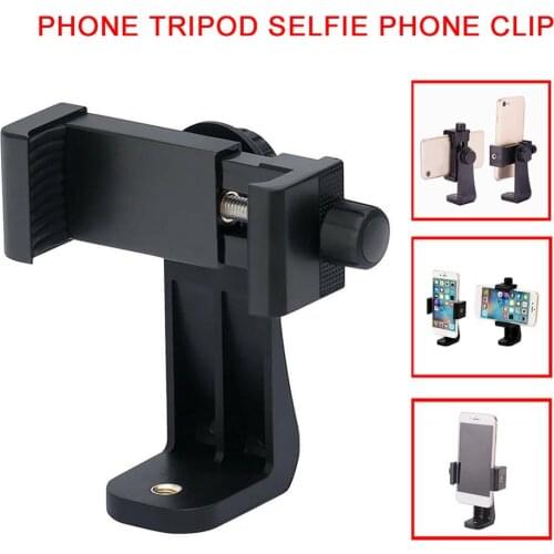 Universal Tripod Mount Adapter Hands-free Cell Phone Clipper Holder Vertical 360 Tripod Stand for iPhone for camera