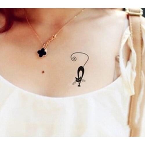 Waterproof Temporary Tattoo Sticker 10.5*6cm sexy cat tattoo girl tatto stickers flash tatoo fake tattoos Body Art