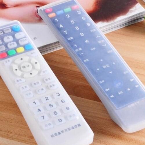 Zeegle TV Remote Control Cover Protective Bag Transparent Silicone Remote Control Cover Case Dust-proof Waterproof Protector