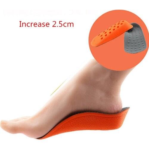 1pair Increase Height Insoles Women High Heel Insert Pads Lift 2.5cm Breathable Arch Foot Support Invisible Shock Absorption