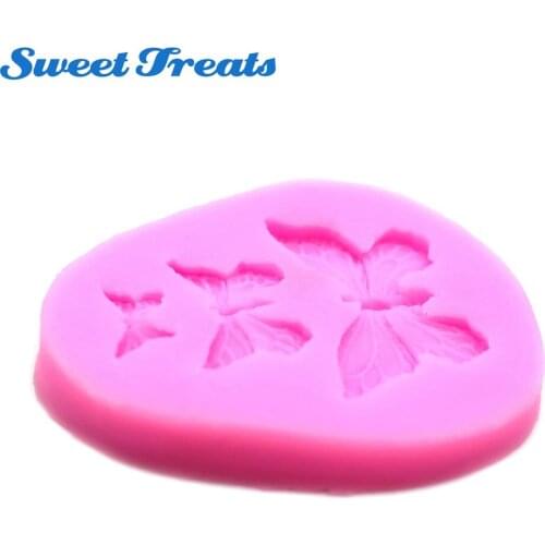 Sweettreats 1PCS 3D Butterfly Shape Silicone Mold Mould 3 Cavities For Soap,Candy,Chocolate,Ice,cake wedding decoration bakeware