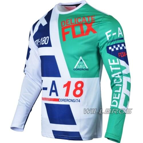 180 Sayak Offroad Long Sleeve Motocross Racing Jersey MTB UTV ATV Bike MX Cycling Green Clothes Mens