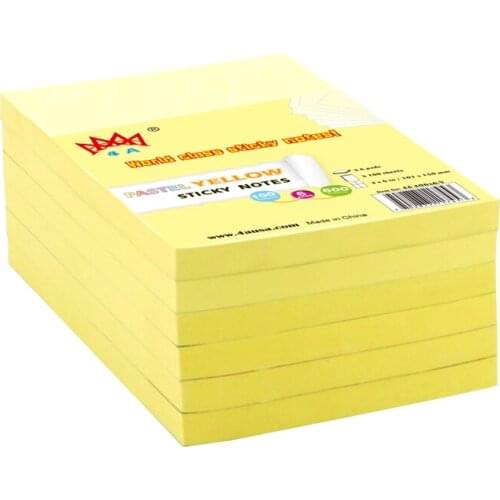 4A Sticky Notes 4 x 6 Inches Canary Yellow Self-Stick Notes Kawaii Planner Stickers Memo Pad School Supplies Notepad 4A 406x6-Y