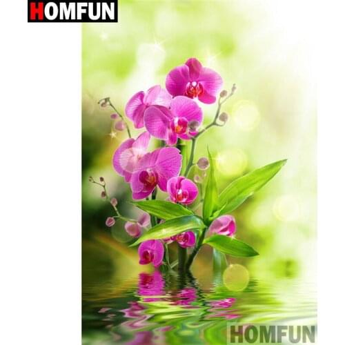 HOMFUN Full Square/Round Drill 5D DIY Diamond Painting "Tulip flower" 3D Embroidery Cross Stitch 5D Home Decor Gift A17323