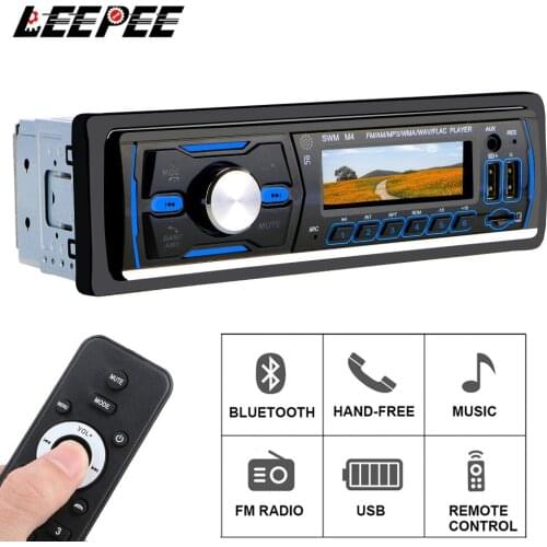 LEEPEE Support FM/AM/RDS/DAB/DAB +/MP3 Bluetooth Car Stereo Radio Receiver 1 Din Digital Media Receiver Car MP3 Player