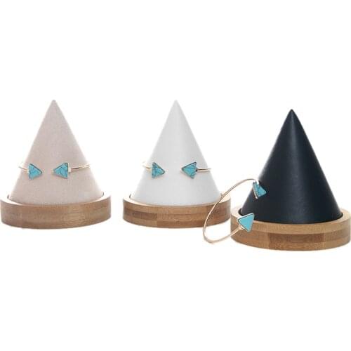 Bamboo Conical Shape Jewlery Bracelet Display Rack Storage Stand Watch Bracelet Organizer Jewelry Counter Display Case