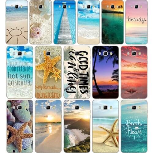 233DD Summer Beach Relax Starfish Ocean Sky Sun Case Cover for Samsung Galaxy a3 a5 2017 A6 A8 2018 j3 j5 j7 2016 2017