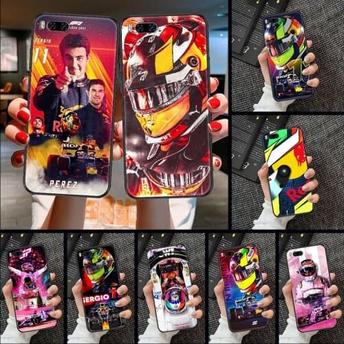 Sergio perez f1 Formula 1 Phone case For Xiaomi Mi Max Note 3 A2 A3 8 9 9T 10 Lite Pro Ultra black fashion cell cover painting