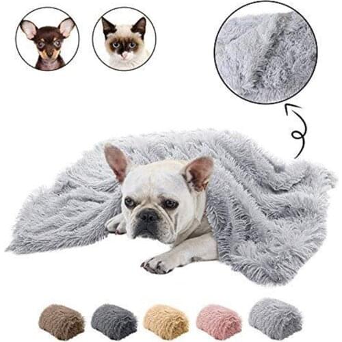 Long Plush Pet Blankets Dog Cat Bed Mats Large Dogs Deep Sleeping Soft Thin Covers For All Season Bed Use Blankets Cat Mattress