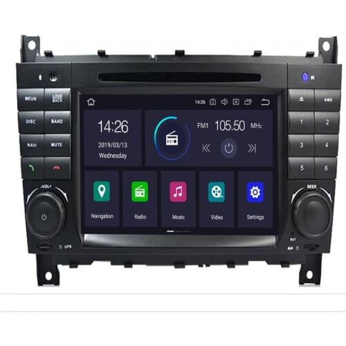 DSP IPS 8 Core 4G 2 Din Android10 Car radio DVD multimedia GPS for Benz W209 W203 C180 C200 C220 C230 C240 C250 C270 W463 OBD2