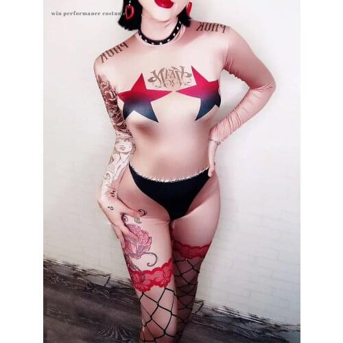 Exotic costume stocking tights jumpsuit performance wear party sexsy pole dancing jazz sparkly rhinstone