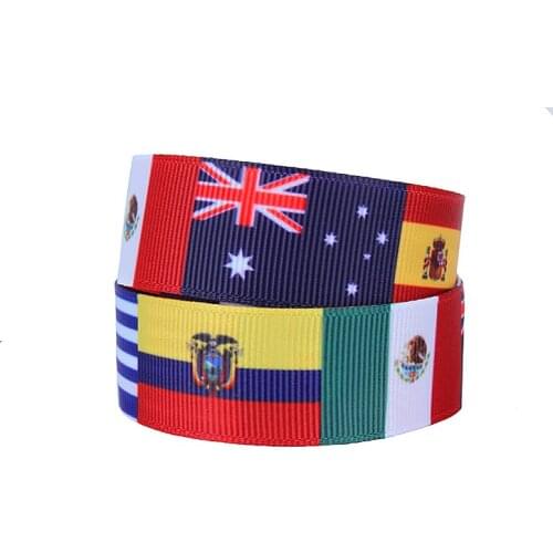 FLRA Ribbon Free shipping National flag printed grosgrain ribbon