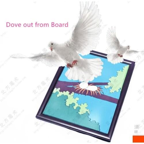 Dove Frame Magic Dove Out From Board (Two Dove Version) Magic Trick Professional For Magician Stage Gimmick Illusion