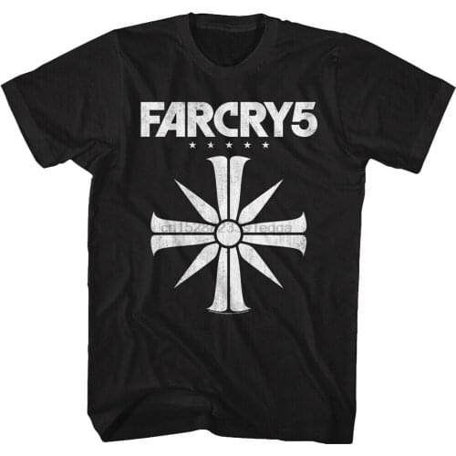 Far Cry 5 Ubisoft Video Game Logo Adult T-Shirt Cotton Humorous Cotton Tee Shirt