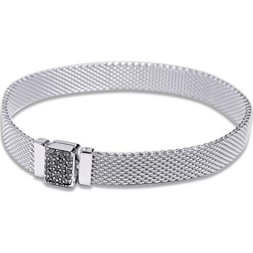GPY Sparkling Clear Reflexions Bracelet Women Pulseira Hombre Feminina Masculina Pulseras Silver 925 Sterling Jewelry