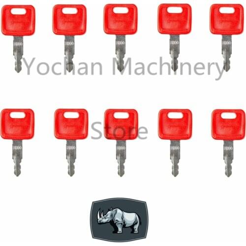 10 Pcs H800 Excavator Ignition Starter Switch Key For John Deere Case Hitachi Holland AT194969 AT147803