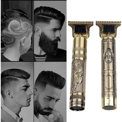 USB Rechargeable T9 Baldheaded Hair Clipper Electric Hair Trimmer Cordless Shaver Trimmer 0mm Men Barber Hair Cutting Machine