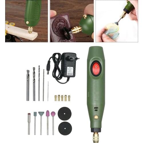 Mini Electric Rotary Tool Kit Grinder Set Nail Drill Grinding Pen for Polishing Cleaning EU plug