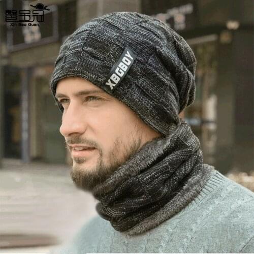Mens Hats, Hoods, Bibs, Suits, Plus Velvet, Thick Woolen Caps, Mens Warm Knitted Hats, American Mens And Womens Knitted Hats