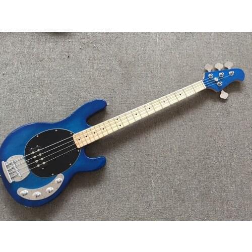 2019 New + Factory + Ernie Ball music man stingRay transparent blue electric bass 4 string Musicman active pickup musicman bass