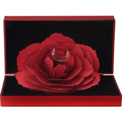 New Listing 2020 Plastic A Sets Love For Memorial Day Wedding Rings With Creative Rose Flower Box For Couple