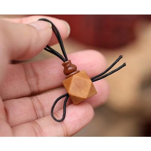 Natural Bodhi Seed Pendant Carved octahedron White Brown Guru Bead Mala Japa Beads Bracelet Jewellry Findings DIY Accessories