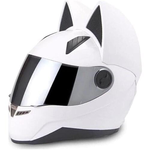 NITRINOS Motorcycle Helmet Men Women Personality Moto Helmet Capacete De Moto White Full Face Racing Helmets Casco Moto