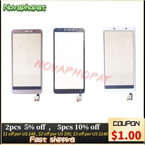 Novaphopat Black Sensor For BQ 5518G Jeans Touch Screen Digitizer Touchscreen Glass Panel +tracking