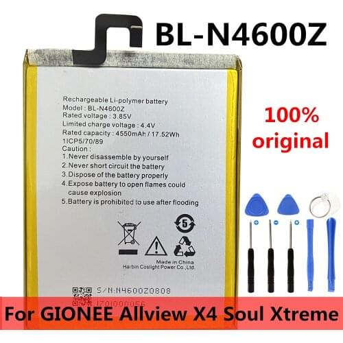 New Original High Quality Battery BL-N4600Z 4550mAh For GIONEE Allview X4 Soul Xtreme,Allview X4 Xtreme Soul Dual SIM+Tools