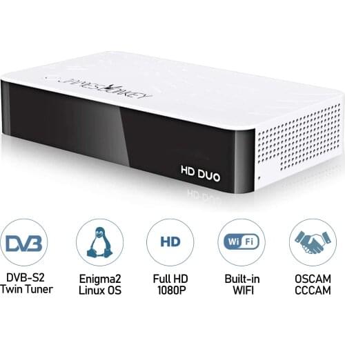 2021 newest JamesDonkey HD DUO Linux Enigma2 Satellite Receiver Twin DVB-S2 Receiver with 2*DVB-S2 Tuner James Donkey 2K HD E2