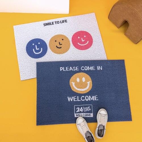 New Cartoon Design Hallway Door Mat Carpet PVC Anti-slip Mat Silk Loop Dustproof Home Door Mat Custom Size Entrance Mat Carpet